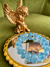 Load image into Gallery viewer, 13.7mm Natural Cat Eye Aquamarine Bracelet