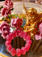 Load image into Gallery viewer, 15mm Rare Natural Starlight Strawberry Quartz Bracelet