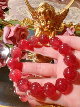 Load image into Gallery viewer, 15mm Rare Natural Starlight Strawberry Quartz Bracelet