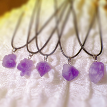 Load image into Gallery viewer, Natural Raw Amethyst Pendant Necklace