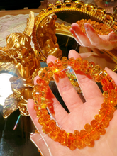 Load image into Gallery viewer, 12.5mm Rare Natural Citrine Bracelet