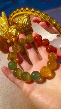 Load image into Gallery viewer, 15mm Rare Rainbow Rutilated Quartz Bracelet