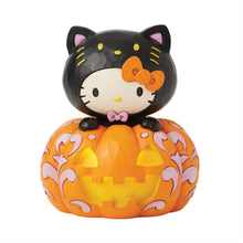 Load image into Gallery viewer, Hello Kitty Black Cat LED Pumpkin Figurine