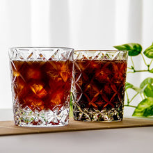 Load image into Gallery viewer, Kagami Whiskey glass T748-2834-BLK, Edo Kiriko "Circle Mesh" By Satoshi Nabetani, Black