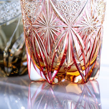 Load image into Gallery viewer, Kagami Whiskey Glass T755-3005-WUA, Edo Kiriko Kasaneirome “Kirara”