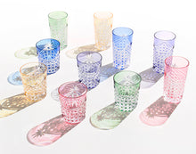 Load image into Gallery viewer, Kagami Set of 5 Whiskey Glasses TS370-2835-5, Edo Kiriko "Drape & Tetragonal Basket Weave"