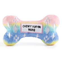 Load image into Gallery viewer, Pink Ombre Chewy Vuiton Bone Squeaker Dog Toy