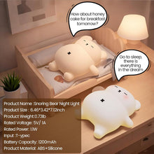 Load image into Gallery viewer, Sleepy Snoring Bear Night Light
