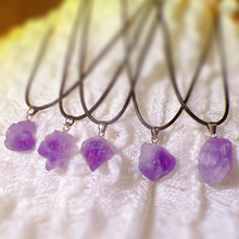 Load image into Gallery viewer, Natural Raw Amethyst Pendant Necklace
