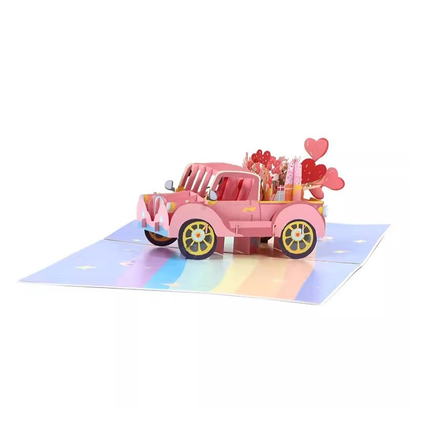3D Valentine Card (Vintage Car)