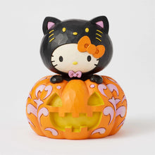 Load image into Gallery viewer, Hello Kitty Black Cat LED Pumpkin Figurine

