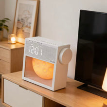 Load image into Gallery viewer, Moon Light White Noise Alarm Clock
