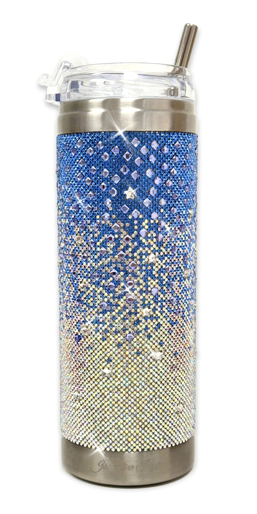 Jacqueline Kent Blue Frost Tumbler Crystal Azure Ombre