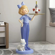 Load image into Gallery viewer, Ribbon Girl Floor Stand Figurine Tray
