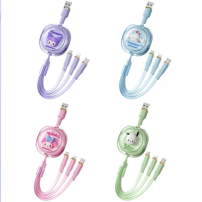 Sanrio Character 3-in-1 Charging Cable