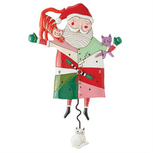 Load image into Gallery viewer, Crazy Cat Santa Clock
