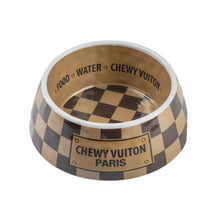 Load image into Gallery viewer, Checker Chewy Vuiton Dog Bowl
