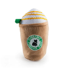 Load image into Gallery viewer, Starbarks Frenchie Roast W/ Straw Squeaker Dog Toy
