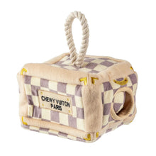 Load image into Gallery viewer, Checker Chewy Vuiton Trunk - Activity House Burrow Dog Toy
