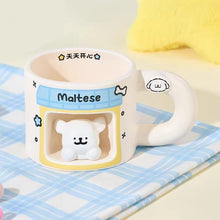 Load image into Gallery viewer, Line Puppy Maltese Mug Set
