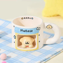 Load image into Gallery viewer, Line Puppy Maltese Mug Set
