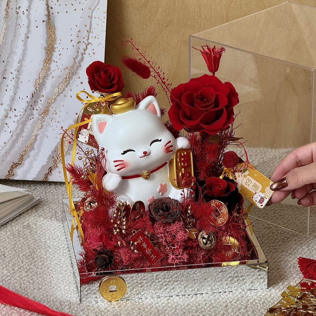 Lucky Cat Forever Flower Box