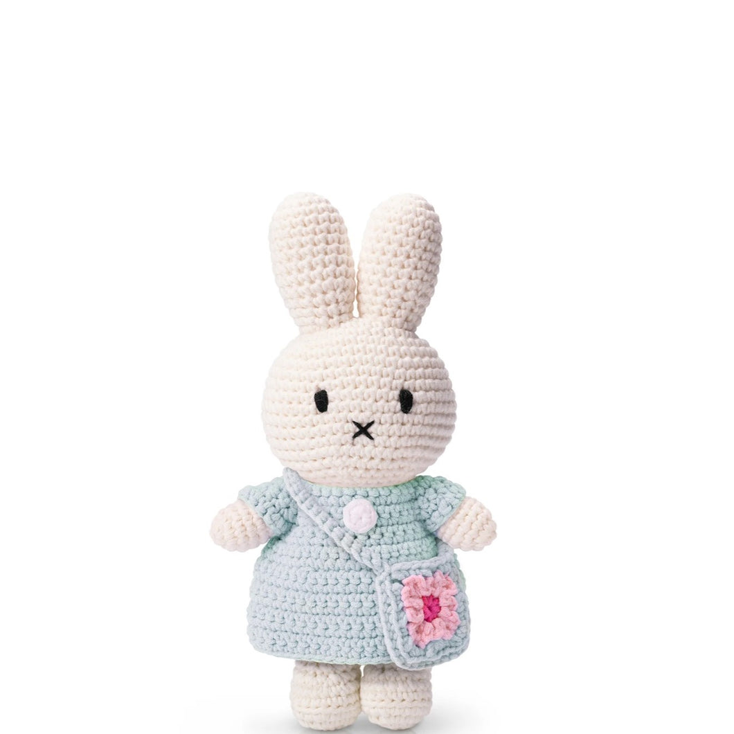 Miffy and Her Flower Bag Mint Dress with Blue Flower Dress