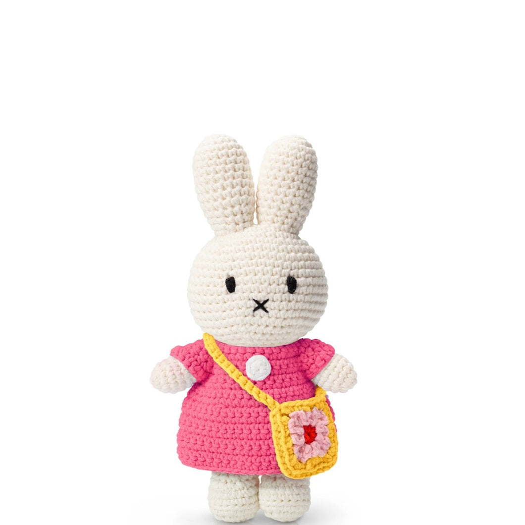 Miffy and Her Flower Bag Pink Dress with Yellow Flower Bag