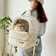Load image into Gallery viewer, Quilted Pet Carrier Backpack
