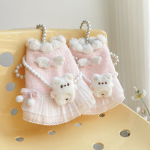 Load image into Gallery viewer, Pet Wool-blend skirt with a bear motif
