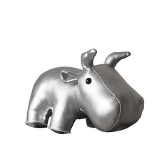 Load image into Gallery viewer, Leather Stuffed Animal Bookend/Doorstop
