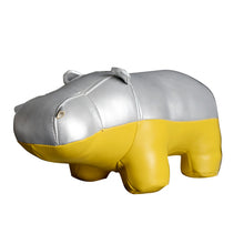 Load image into Gallery viewer, Leather Stuffed Animal Bookend/Doorstop
